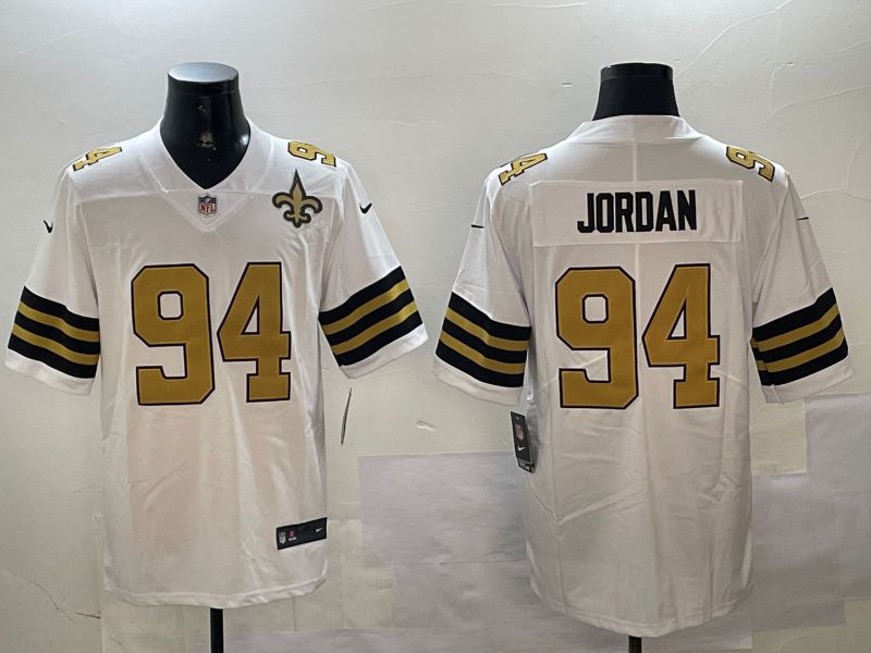 Men New Orleans Saints #94 Jordan White 2024 Nike Limited NFL Jersey style 4->new orleans saints->NFL Jersey